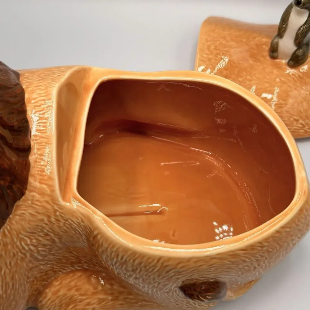 Vintage 1991 Hearth & Home Lion Meerkat Cookie Jar Serengeti Safari Jungle Rare
